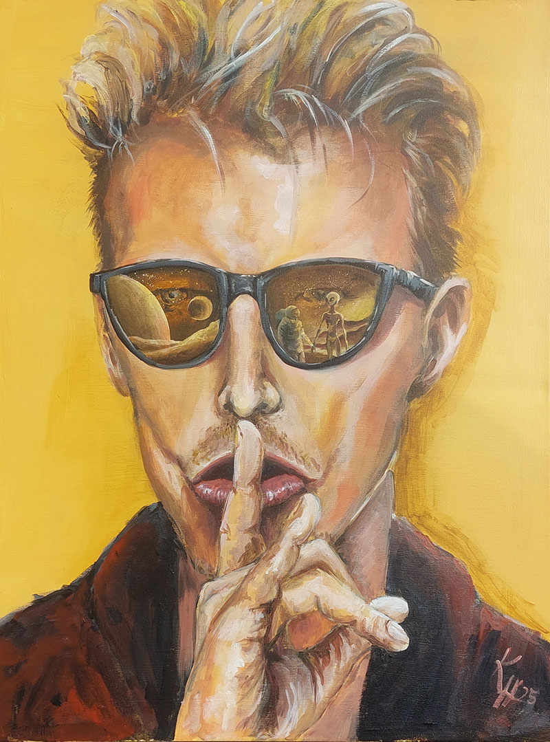Space Oddity: Acryl auf Leinwand